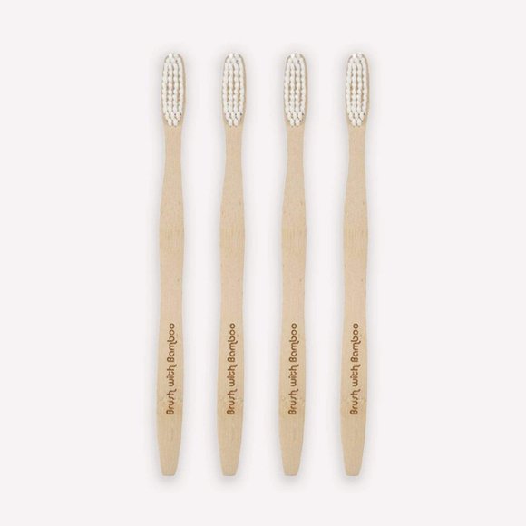 Organic Bamboo Toothbrush, 100% Compostable - Picture 2 of 3